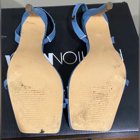 Fashion Nova Meant For Me Heeled Sandals - Blue  Women's Size 7 - Picture 8 of 16